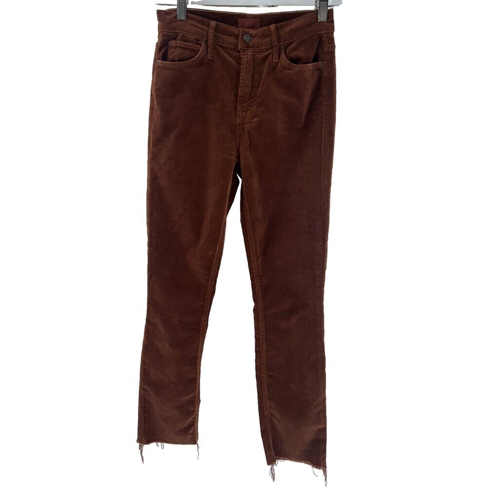 Mother Mid Rise Dazzler Ankle 34 Hopscotch Corduroy Pants In Monks Robe Size 25